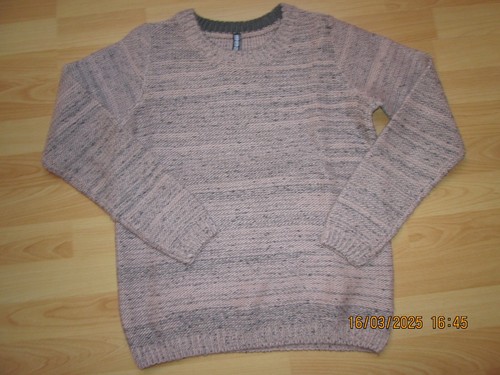Damen pullover braun rosa - pullover,